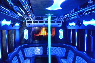 party bus limo service interior