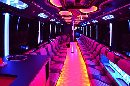 top notch party bus interior
